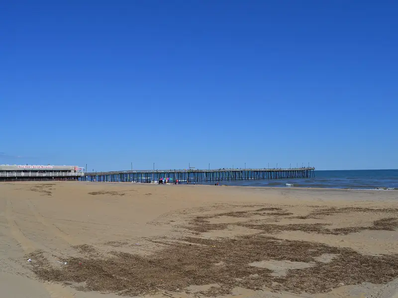 The Virginia Beach Oceanfront with the fishing pier in the distance