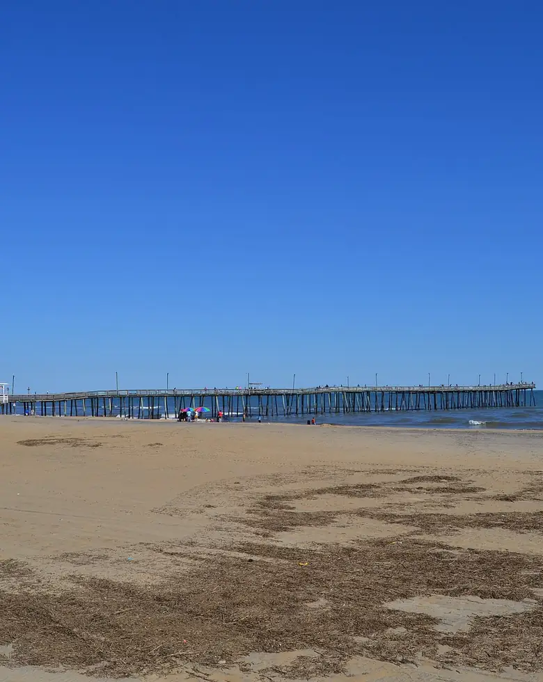 The Virginia Beach Oceanfront with the fishing pier in the distance